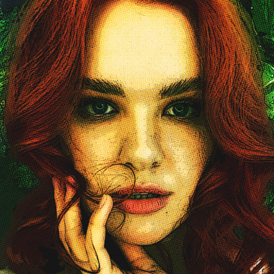 Adobe Photoshop - Коллаж "Green Lady"