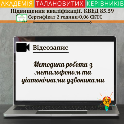 Відео " Методика роботи з металофоном"