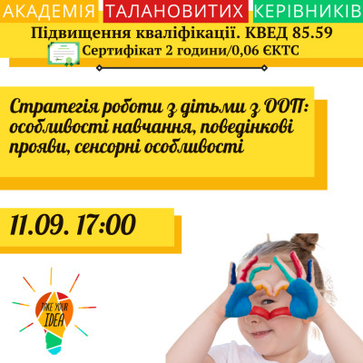 Стратегія роботи з дітьми з ООП